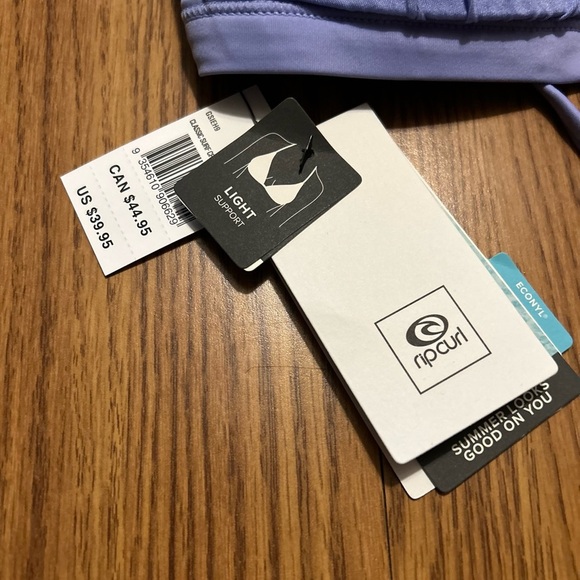 NWT Rip Curl Classic Surf Crossback Triangle Bikini Top Swim Violet Size S - Picture 2 of 3